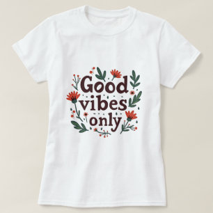  Print positive inscription T-shirt