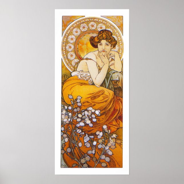 Print/Poster: Alphonse Mucha - Topaz Poster (Front)