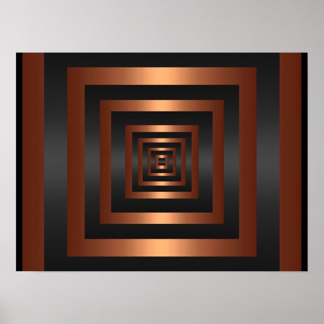 Print Rectangle Vision Black & Copper (Front)