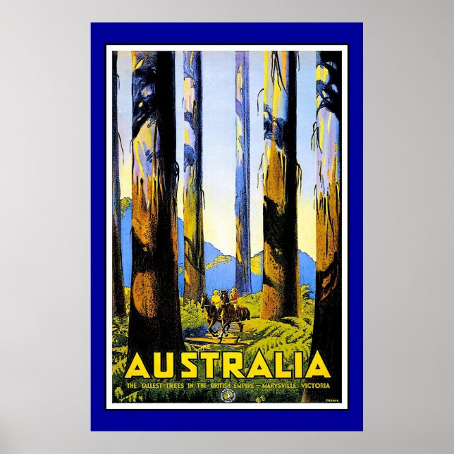 Print Retro Vintage Image Travel Australia (Front)