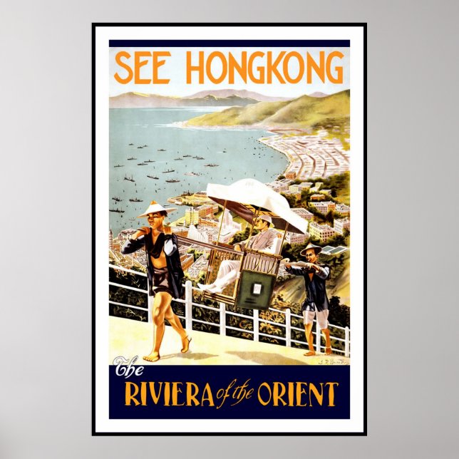 Print Retro Vintage Image Travel Hong Kong (Front)