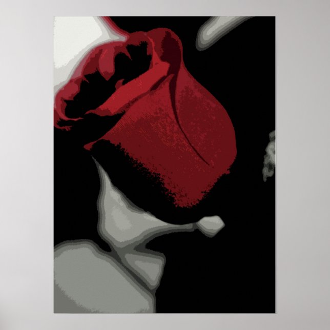 Print - Single Red Rose (Front)
