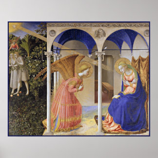 Print: The Annunciation by Fra Angelico Poster