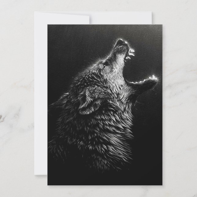 Print to Wolf love | Vintage Wolf Happy  (Front)