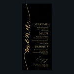 Printable 4x9 Wedding Menu Card For Plate Poster<br><div class="desc">Printable menu for wedding</div>