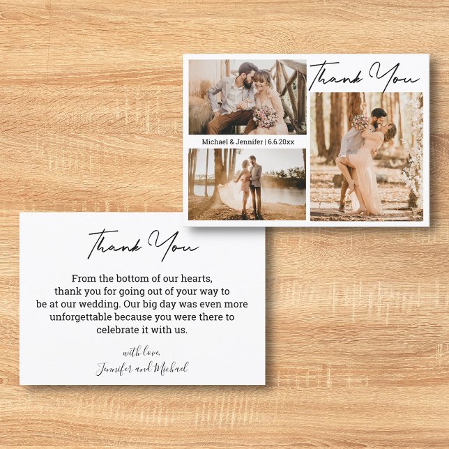 printable and digital thank you wedding photo card (Creator Uploaded)