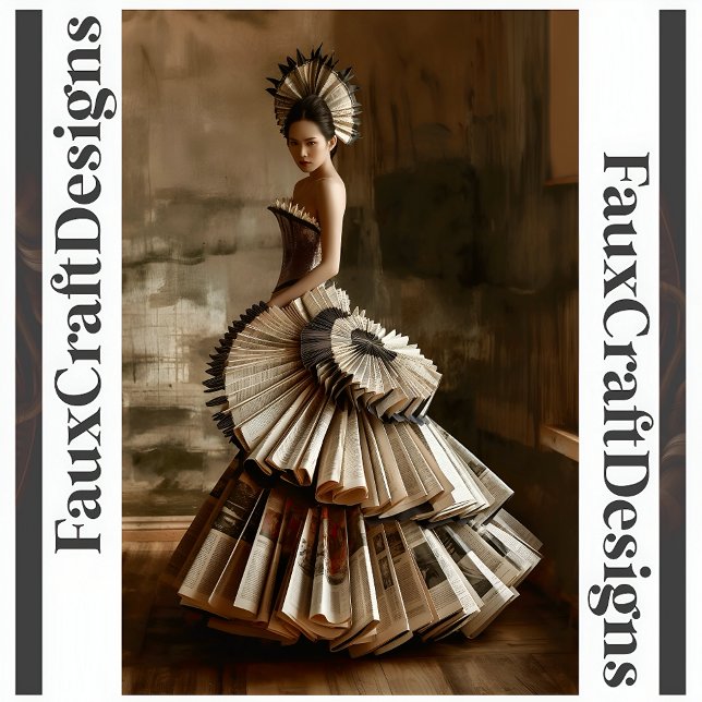 Printable Avant Garde Paper Book Dress Outfit 119 Poster (Creator Uploaded)
