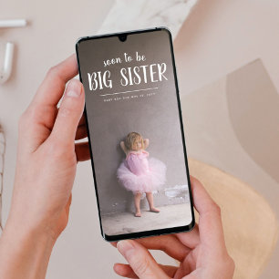 Printable Big Sister Pregnancy Photo Announcements