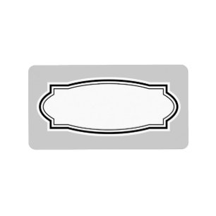 Printable blank address labels with stylish border