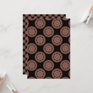 Printable Bohemian Dot Mandala Scrapbook Paper Invitation