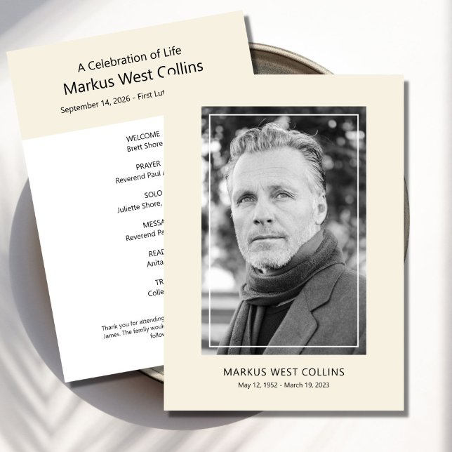 Printable Celebration of Life Full Photo Invitation (Creator Uploaded)