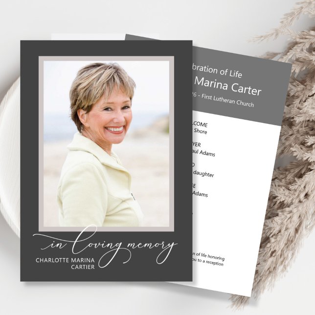 Printable Celebration of Life Full Photo Invitation (Creator Uploaded)