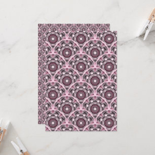 Printable Cherry Blossom Art Deco Scrapbook Paper Invitation