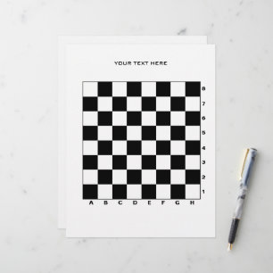 Printable chess board with numbers and letters custom letterhead