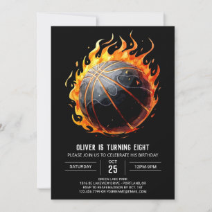 Printable Chic Sport Basketball Birthday Invitation