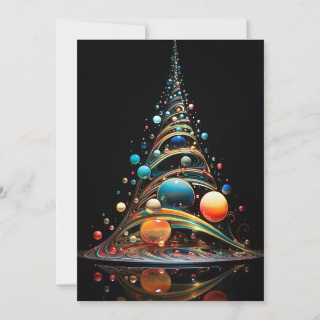 Printable Christmas Cards - Abstract Christmas (Front)