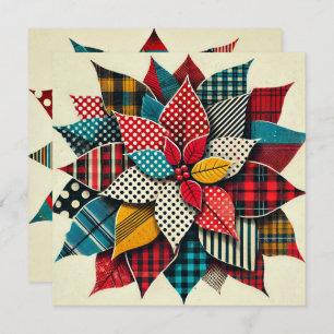 Printable Collage Pop Art Poinsettia Scrapbook Invitation