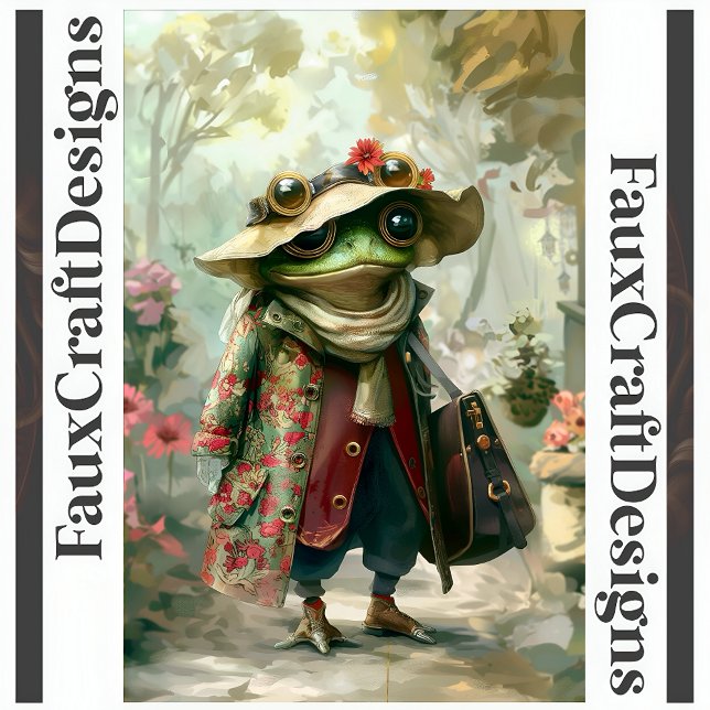 Printable Cute Whimsical Fantasy Anthro Frog 125 Poster (Creator Uploaded)