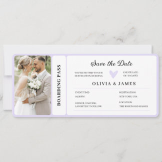 Printable Destination Wedding Boarding Pass Invit Invitation