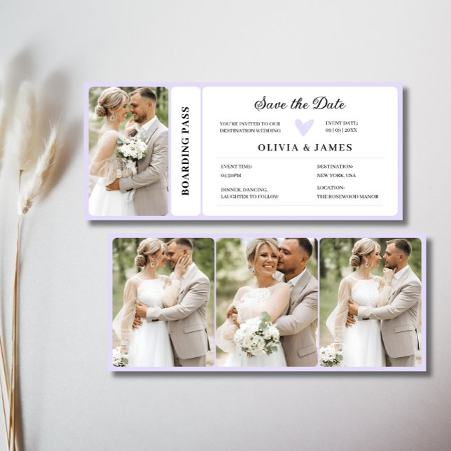 Printable Destination Wedding Boarding Pass  Invit Invitation (Printable Destination Wedding Boarding Pass Invit Invitation)