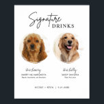 Printable Dog Signature Drinks Wedding Bar Sign<br><div class="desc">Include your fur babies in your wedding with this cute editable pet wedding signature drink sign that features a circle frame to feature your pet's picture along with your signature wedding drink and recipe. Printable wedding signs are the perfect way to print your wedding signs at home. Simply download the...</div>