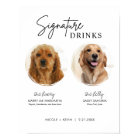 Printable Dog Signature Drinks Wedding Bar Sign