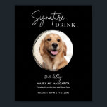 Printable Dog Wedding Signature Drinks Sign<br><div class="desc">Cute editable pet wedding signature drink sign features a circle frame to feature your pet's picture along with your signature wedding drink and recipe. Printable wedding signs are the perfect way to print your wedding signs at home. Simply download the size you need and print at your local office supply...</div>