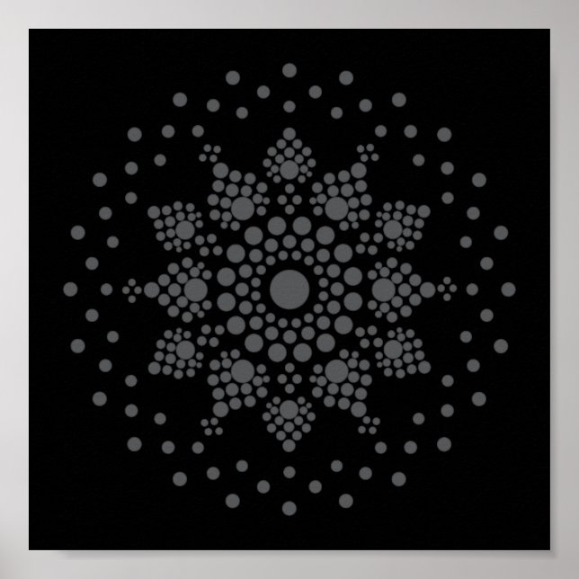 Printable Dot Your Own Mandala Template Poster (Front)