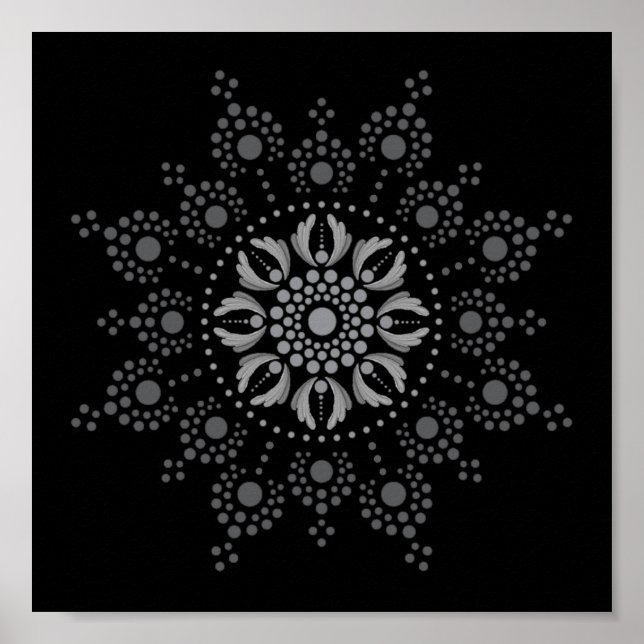 Printable Dot Your Own Mandala Template Poster (Front)