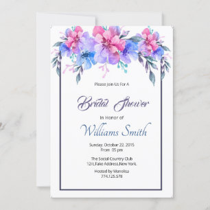 Printable Floral Bridal Shower Invitation