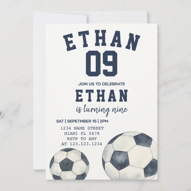 Printable Football Theme Invite (Front)