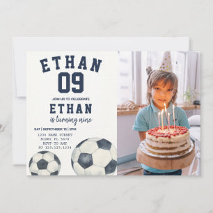 Printable Football Theme Invite with photo
