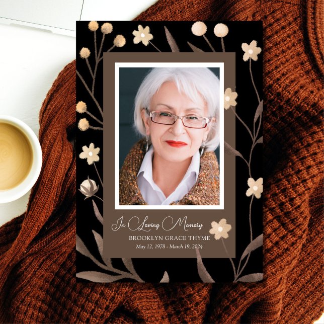 Printable Framed Photo Celebration of Life Program Invitation (Creator Uploaded)