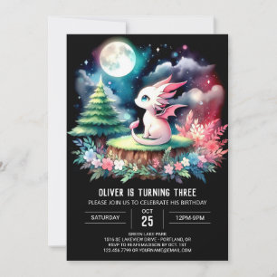 Printable Fun Dragon Birthday Invitation