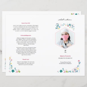 Printable funeral brochure template