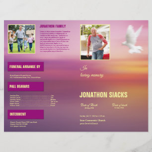 Printable Funeral Program Brochure Template