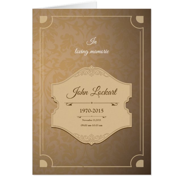 Printable Funeral Program Template (Front)