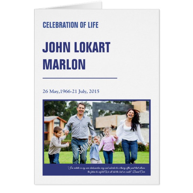 Printable Funeral Program Template (Front)