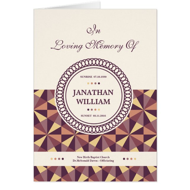 Printable Funeral Program Template (Front)