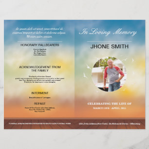 Printable Funeral Program Template Brochure