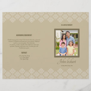 Printable Funeral Program Template Flyer