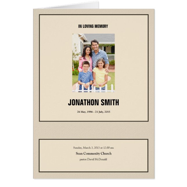 Printable Funeral Template (Front)