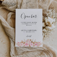 Printable Funny Open Bar Sign, Wedding Rose