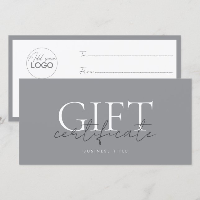 Printable Gift Card Template Easy To Customise (Front/Back)