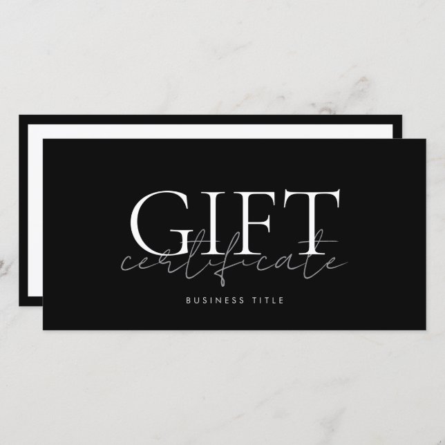 Printable Gift Card Template Easy To Customise (Front/Back)