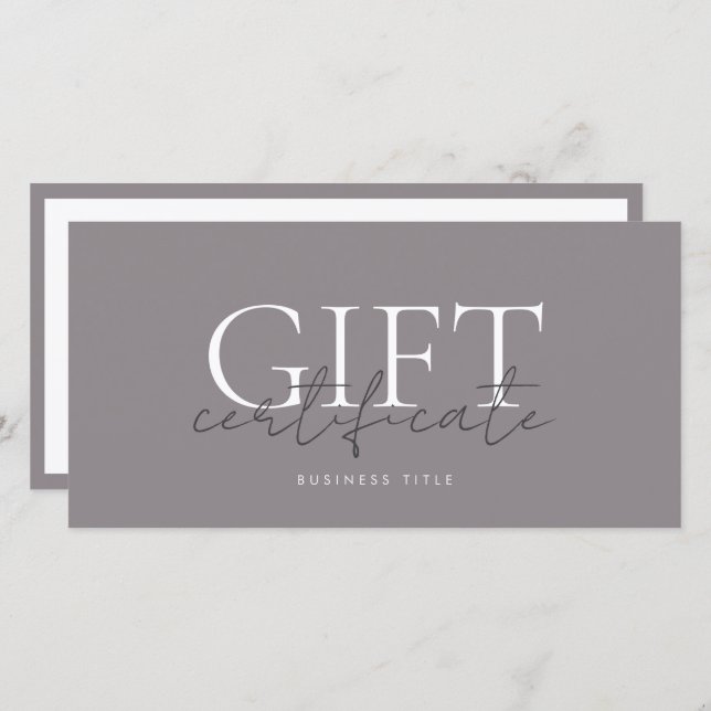Printable Gift Card Template Easy To Customise (Front/Back)