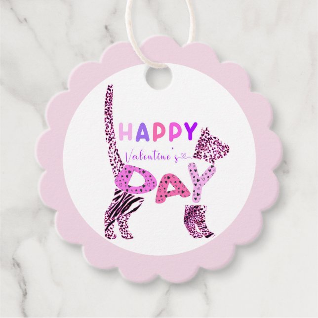 Printable Happy Valentines Day Gift Tag (Front)
