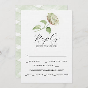 Printable Hydrangea Wedding RSVP Cards