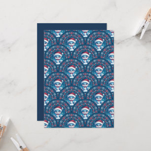 Printable Kawaii Christmas Bear Mandala Deco Scale Invitation