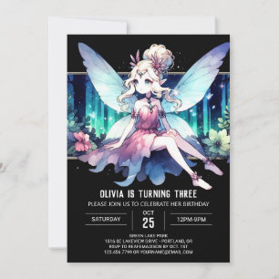 Printable Kids Fairy Birthday Invitation